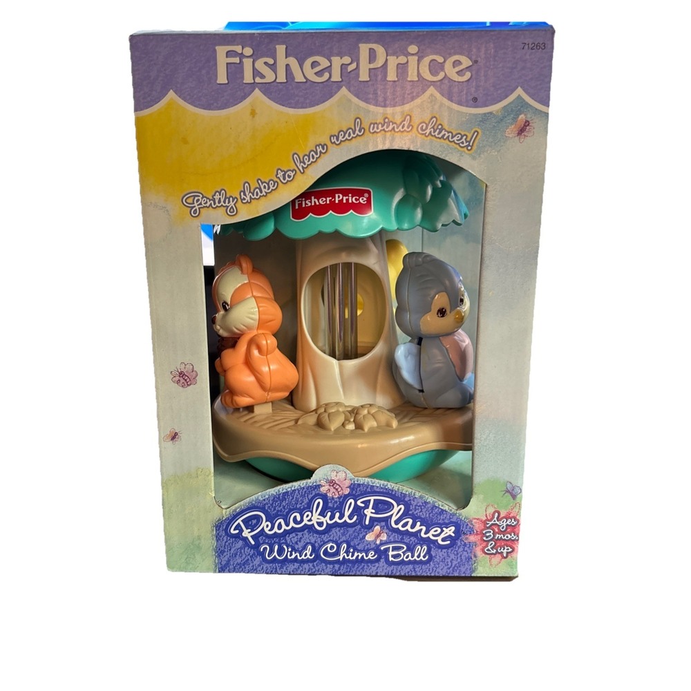Vintage 1998 Fisher Price Peaceful Planet Chime Spin Ball‎ 71263 Rocks Baby Toy